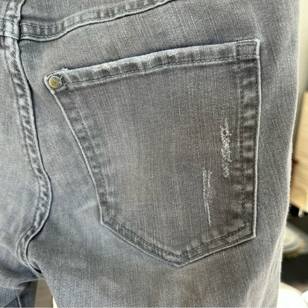 💋H&M &Denim super skinny distressed gray wash jeans 👖 denim 25/30 - Picture 6 of 10